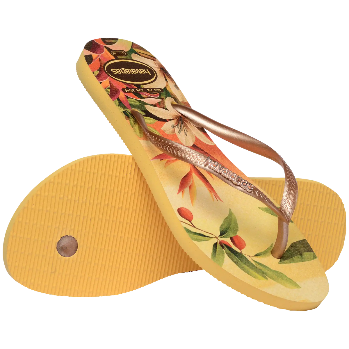 Women's Slim Tropical Flip Flops