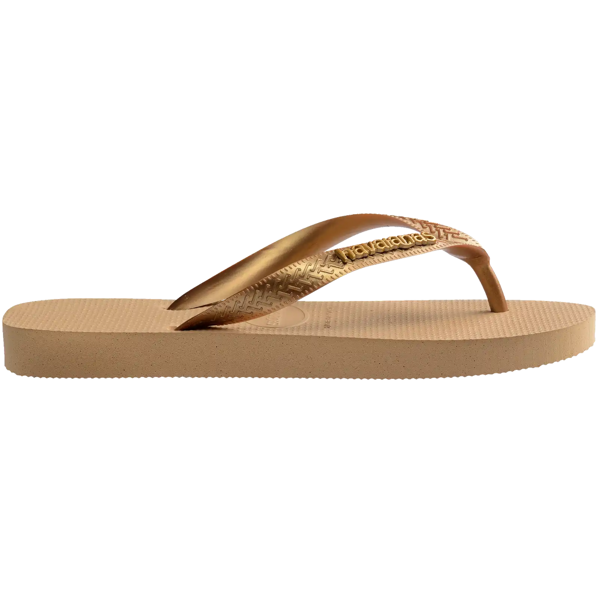 Women's Top Logo Metallic Flip Flops