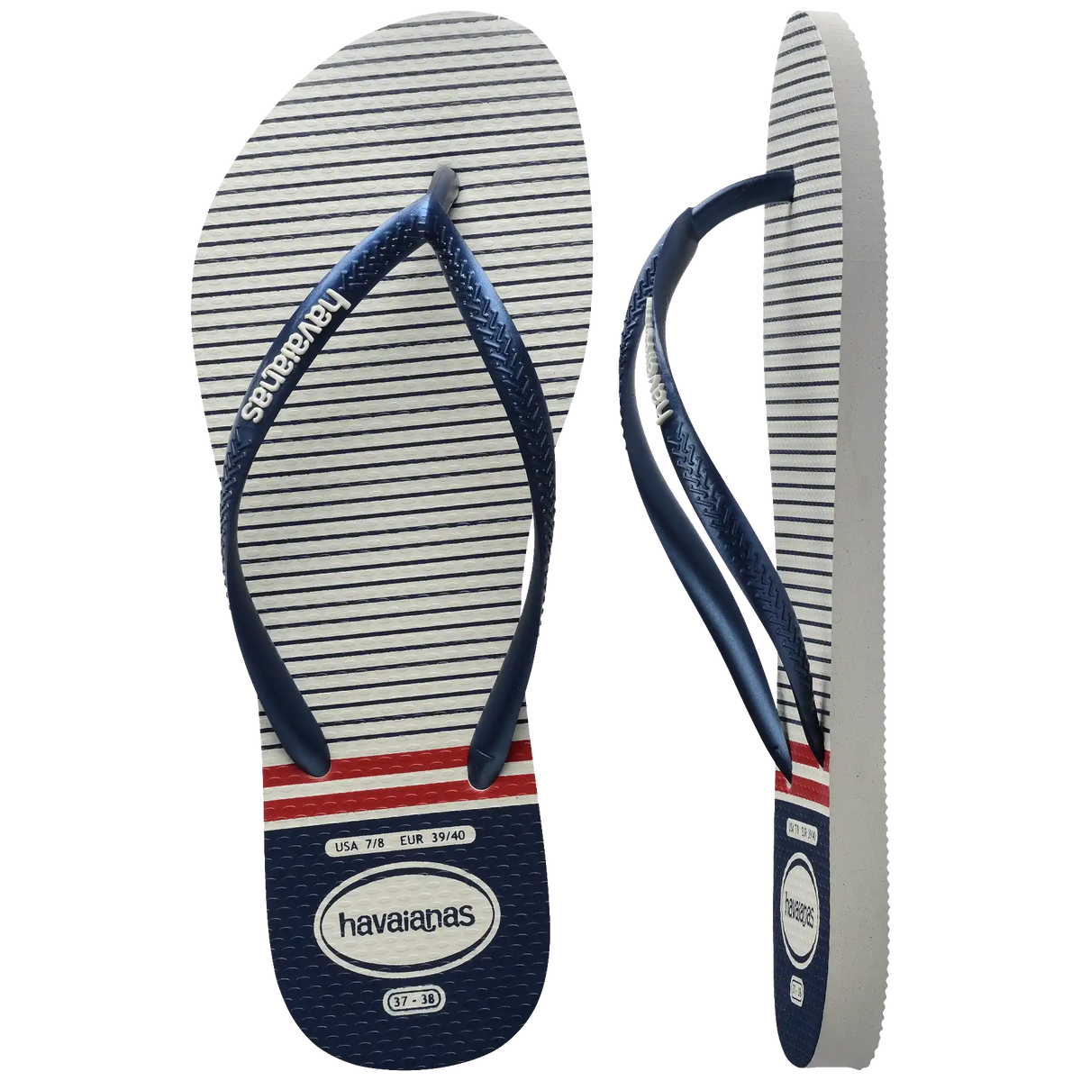 Women's Nautical Slim Flip Flops